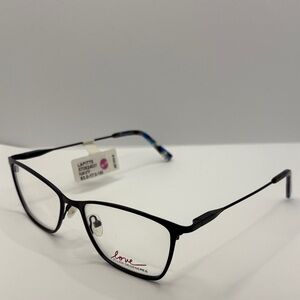 Love Ellen Degeneres Lafitte Navy Eyeglass Frame 53 17 140 New